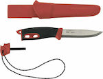 Morakniv Companion Spark Knife Red with Blade made of Stainless Steel in Sheath