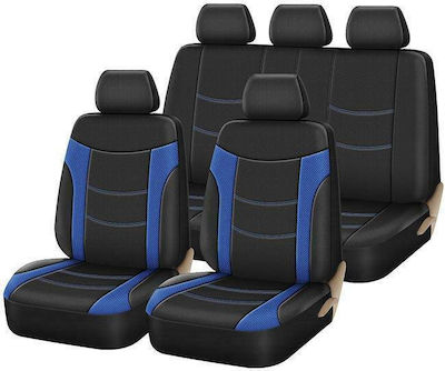 Auto Gs Polyester Covers Set 11pcs Super Sport All In One Black / Blue