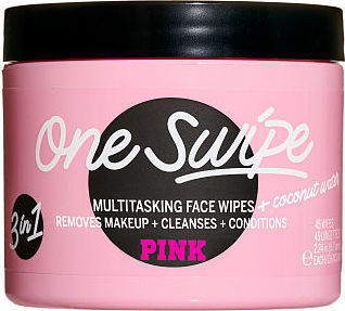 Victoria's Secret One Swipe Pink Coconut Water Facial Cleansers Makeup Remover Wipes 45 Pieces