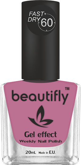Beautifly Glossy Βερνίκι Νυχιών Μακράς Διαρκείας Quick Dry 280 Plum Jam 20ml