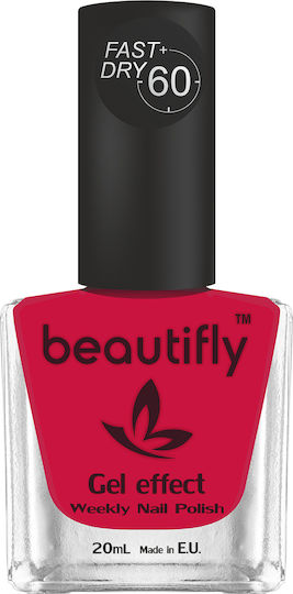 Beautifly Glossy Βερνίκι Νυχιών Μακράς Διαρκείας Quick Dry 330 Forest Fruit 20ml