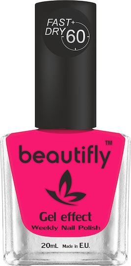 Beautifly Glossy Βερνίκι Νυχιών Μακράς Διαρκείας Quick Dry 355 Summer Watermelon 20ml