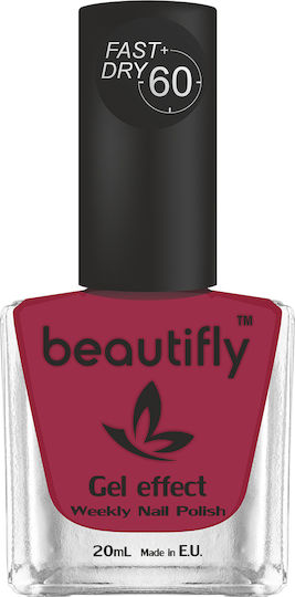 Beautifly Glossy Βερνίκι Νυχιών Μακράς Διαρκείας 327 Burgundy Wine 20ml