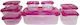 Cyclops Fresco Δοχείο Φαγητού Πλαστικό Ροζ Κατάλληλο για Φούρνο Μικροκυμάτων 8τμχ