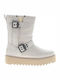 1106913 Leder Stiefeletten Damen Beige