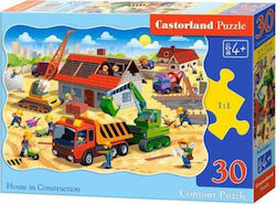 Puzzle pentru Copii House In Construction pentru 4++ Ani 30buc Castorland