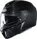 HJC RPHA90s Carbon Flip-Up Helmet with Sun Visor DOT 1470gr Solid Black KR5087