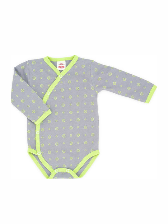 Makoma 03127 Baby Bodysuit Underwear Long-Sleeved Gray