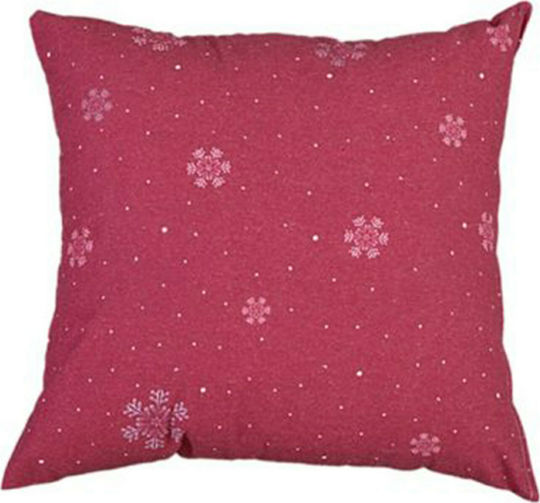 Nima Christmas Decorative Pillow Silent Night Square Red 45x45cm