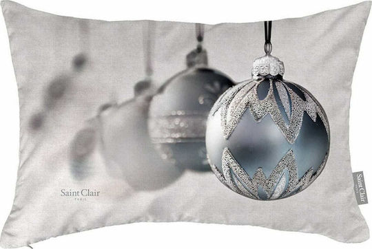 Saint Clair Christmas Decorative Pillow Rectangular Gray 30x45cm