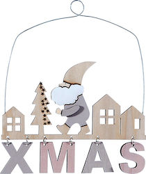 Lianos Christmas Wooden Figure Sign Height 20cm Sign Xmas 21cm