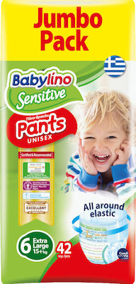 Babylino Sensitive Πάνες Βρακάκι No. 6 για 15+kg 42τμχ