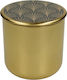 Zaros Candle Holder Ceramic in Gold Color 9.5x9.5x9.5cm 1pcs