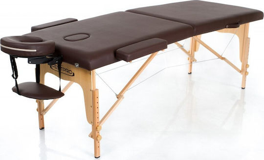 Rest Pro Classic 2 Wooden Portable/Folding Brown Massage and Physiotherapy Bed 192x70cm