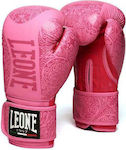 Leone Maori GN070 Synthetic Leather Boxing Competition Gloves Pink