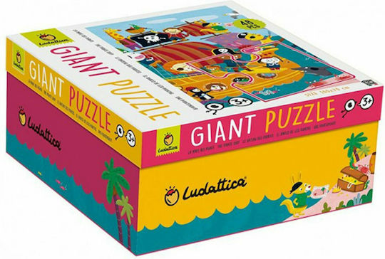 Kinderpuzzle Giant the Pirate Ship für 3+ Jahre alt+ Jahre 48pcs Ludattica