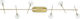 Ideal Lux Maracas PL6 Spot with 6 Lights and with Socket G4 in Gold Color