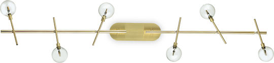 Ideal Lux Maracas PL6 Spot with 6 Lights and with Socket G4 in Gold Color