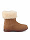 Jorie II Suede Kids Boots with Zipper Tabac Brown