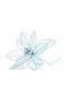 Eurolamp Christmas Fabric Decorative Flower 26cm 6pcs