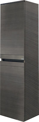 Ravenna Prive Badezimmersäule Wandhängeschrank H42xB35xH160cm Grey Wenge