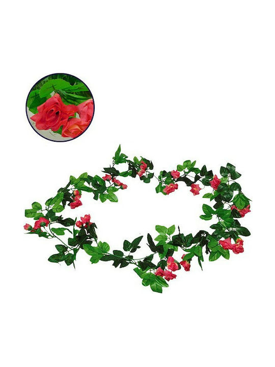 GloboStar Hanging Artificial Plant Rose Pink 220cm 1pcs