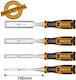 Ingco Skewed Chisel 6mm with Plastic Handle 4pcs