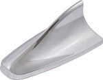 Autoline Car Antenna Roof Shark / Sticker in Silver Color