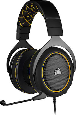 Corsair HS60 Pro Over Ear Gaming Headset με σύνδεση 3.5mm Κίτρινο