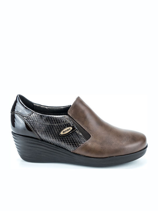 Boxer Anatomic Women's Leather Slip-Ons Brown