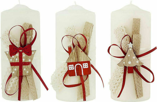 XMASfest Christmas Candle 12x5cm (Μiscellaneous Designs)