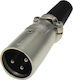 Comp Βύσμα XLR male Ασημί 01.095.0010