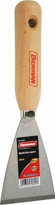 Benman Spatula Scraper Metallic 60mm with Wooden Handle 70801