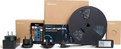 Sonoff Αδιάβροχη Ταινία LED Τροφοδοσίας 12V RGB Μήκους 2m και 60 LED ανά Μέτρο Σετ με Τηλεχειριστήριο και Τροφοδοτικό Τύπου SMD5050