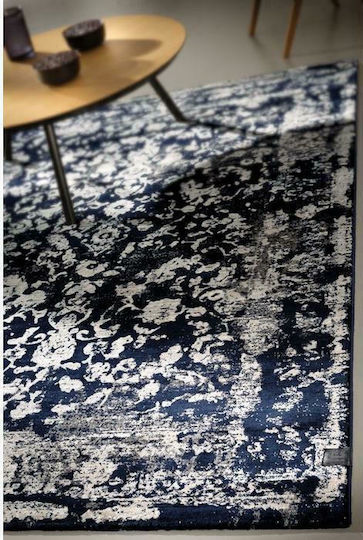 Guy Laroche Ziegler Modern Bedroom Rug Set Blue and Black 3 Pieces
