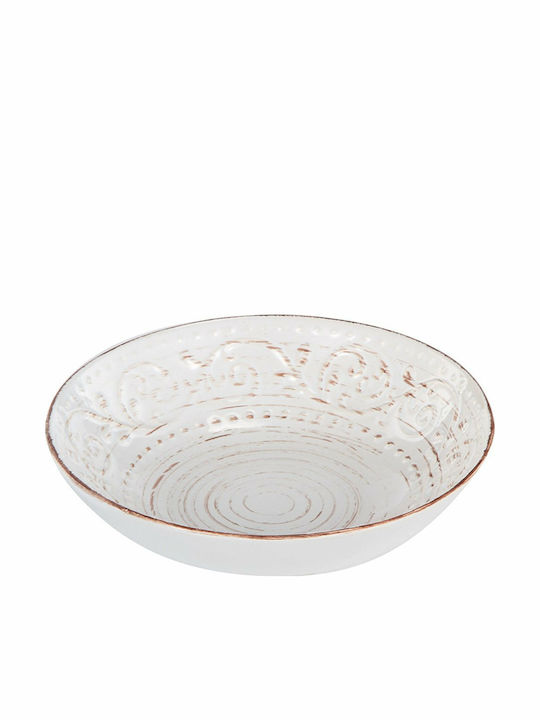 Artekko Σαλατιέρα Salad Bowl Ceramics Λευκή 20x20x5cm