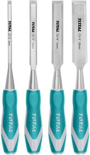 Total Skewed Chisel with Plastic Handle 4pcs