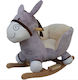 Just Baby Fabric Rocking Toy Donkey with Sounds & Music with Max Load Capacity 40kg Gray