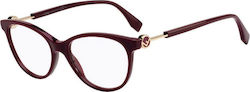 Fendi Eyeglass Frame Burgundy FF0347 0T7