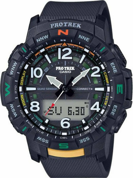 Casio Pro Trek Ρολόι Μπαταρίας με Καουτσούκ Λουράκι Casio Pro Trek Ρολόι Μπαταρίας με Καουτσούκ Λουράκι