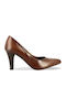 Anatomic Leather Pointed Toe Stiletto Tambac Brown High Heels