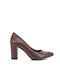 Ragazza Leather Burgundy High Heels