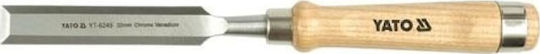 Yato Chisel with Skewed Blade Width 12mm and Wooden Handle Cr-V