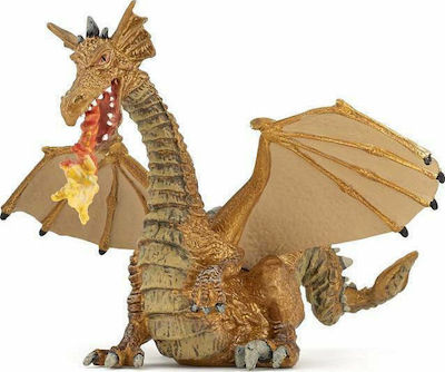 Papo Miniature Toy Gold Dragon with Flame