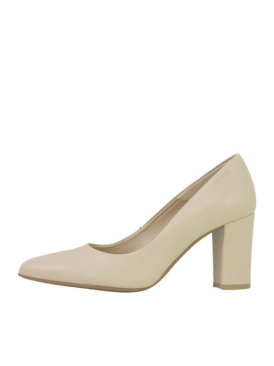 Ragazza Δερμάτινες Μυτερές Γόβες με Χοντρό Ψηλό...