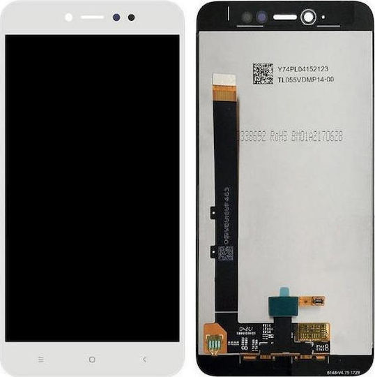 Xiaomi Screen with Touch Mechanism and Frame for Redmi Note 5a Standard (White)