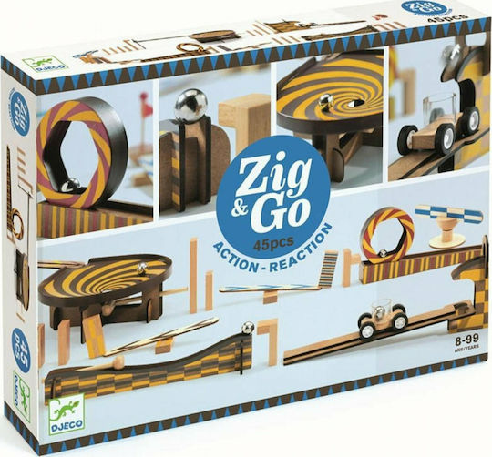 Djeco Παιχνίδι Κατασκευών Ξύλινo Zig & Go για Παιδιά 7+ Ετών