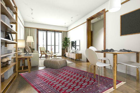 Newplan Sonia 248/301220 Summer Bedroom Rug Set Cotton Burgundy Sonia 2 Pieces