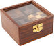 SP Souliotis 4 Cuburi Puzzle Accesorii De Decor Pentru Birou Din Lemn 13x13x7cm