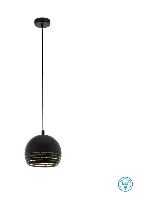 Eglo Camastra Hängende Deckenleuchte Einfaches Licht für Fassung E27 Schwarz